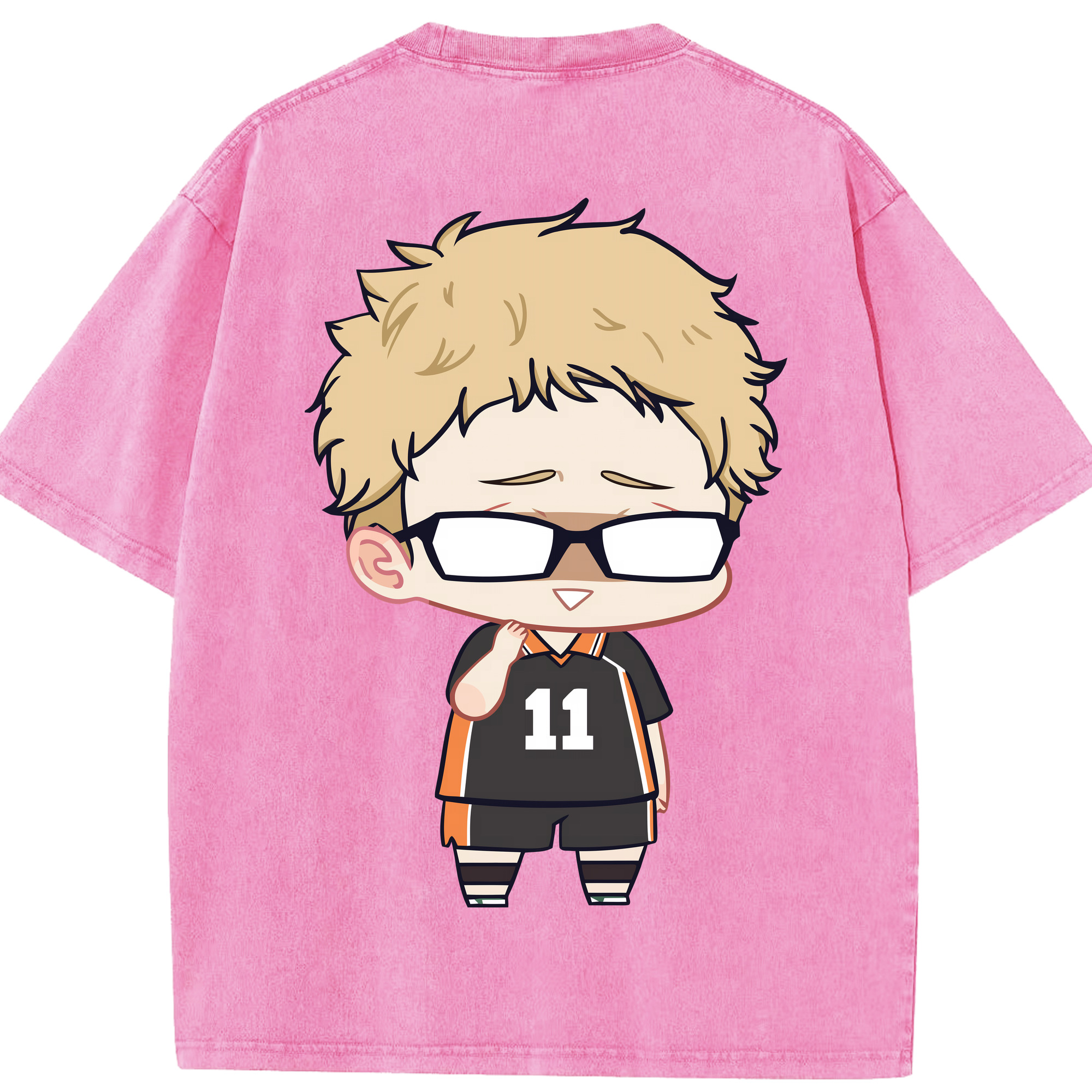 （画像用） ハイキュー!! Haikyu!! 綿100% ヴィンテージ風 半袖Tシャツ（背面プリント）